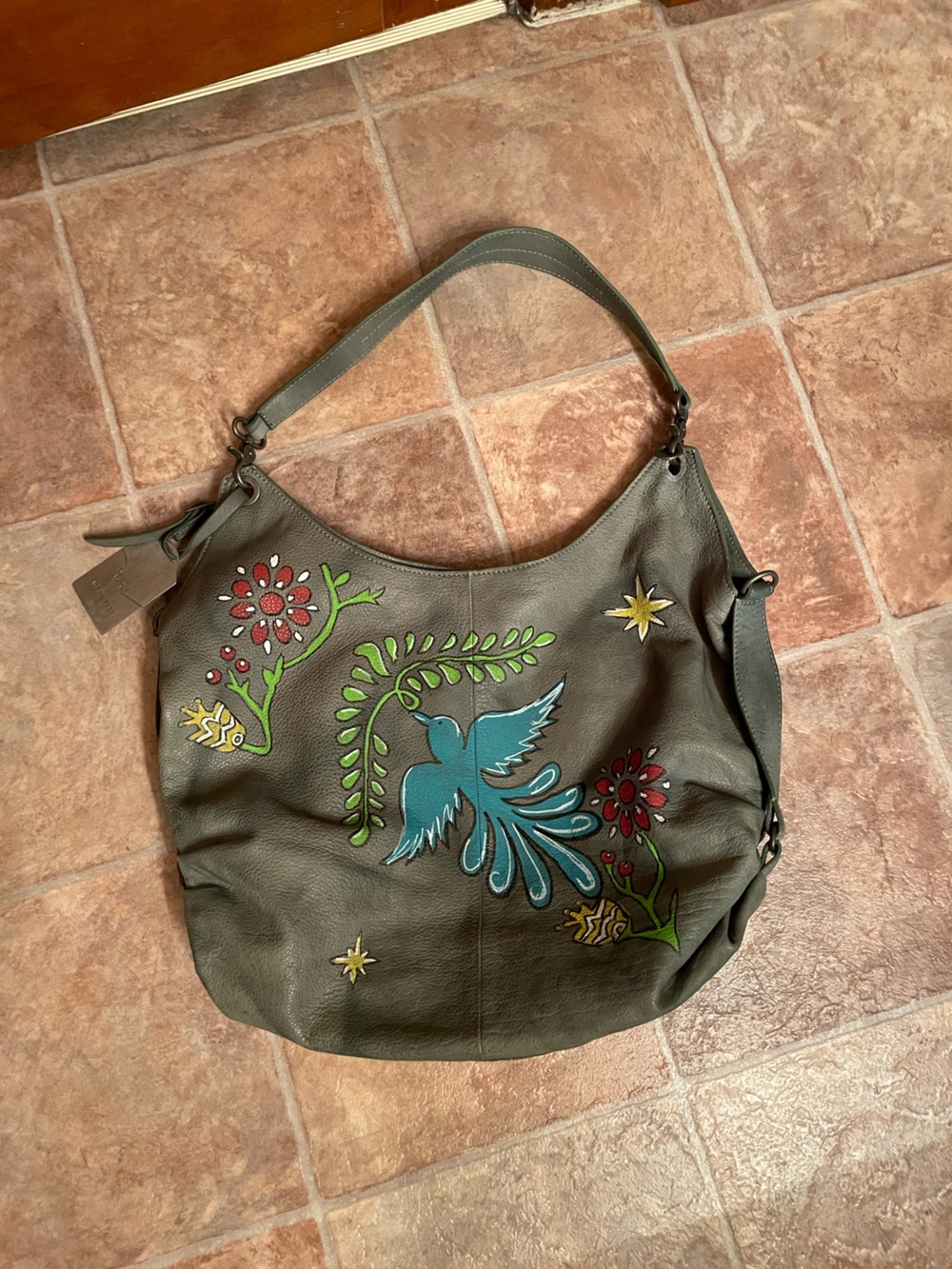 Free People custom painted NWOT purse